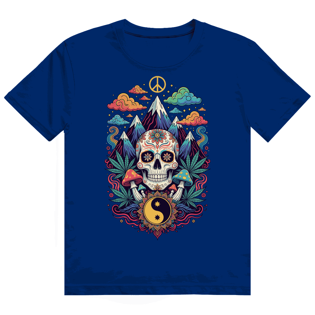 Division420 Heavy Cotton T-Shirt mit Stoner Old School Art Print, hochwertig, bequem und nachhaltig