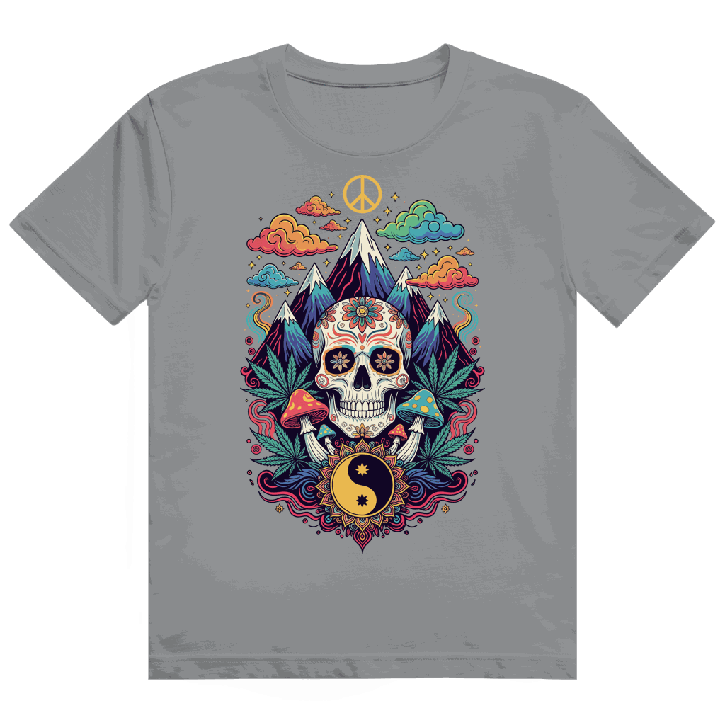 Größentabelle für Heavy Cotton T-Shirt von Division420 mit Stoner Old School Art Print