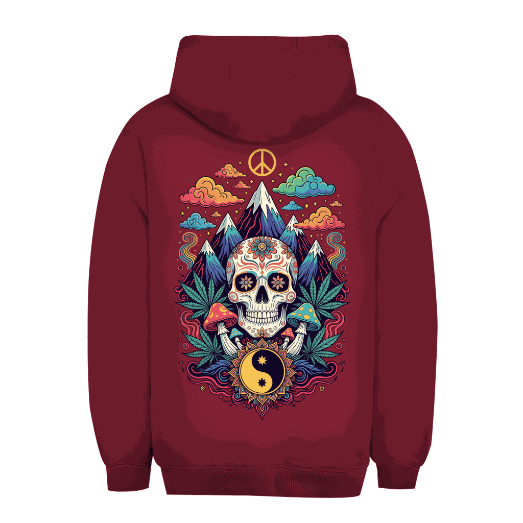 Unisex Oversize Hoodie mit Stoner Old School Art Print von Division420 in urbanem Stil und nachhaltiger Qualität