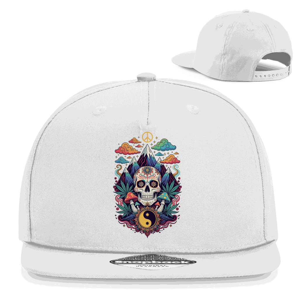 Division420 Snapback Rapper Cap aus Baumwoll-Twill mit Stoner Old School Design und Snapbackverschluss