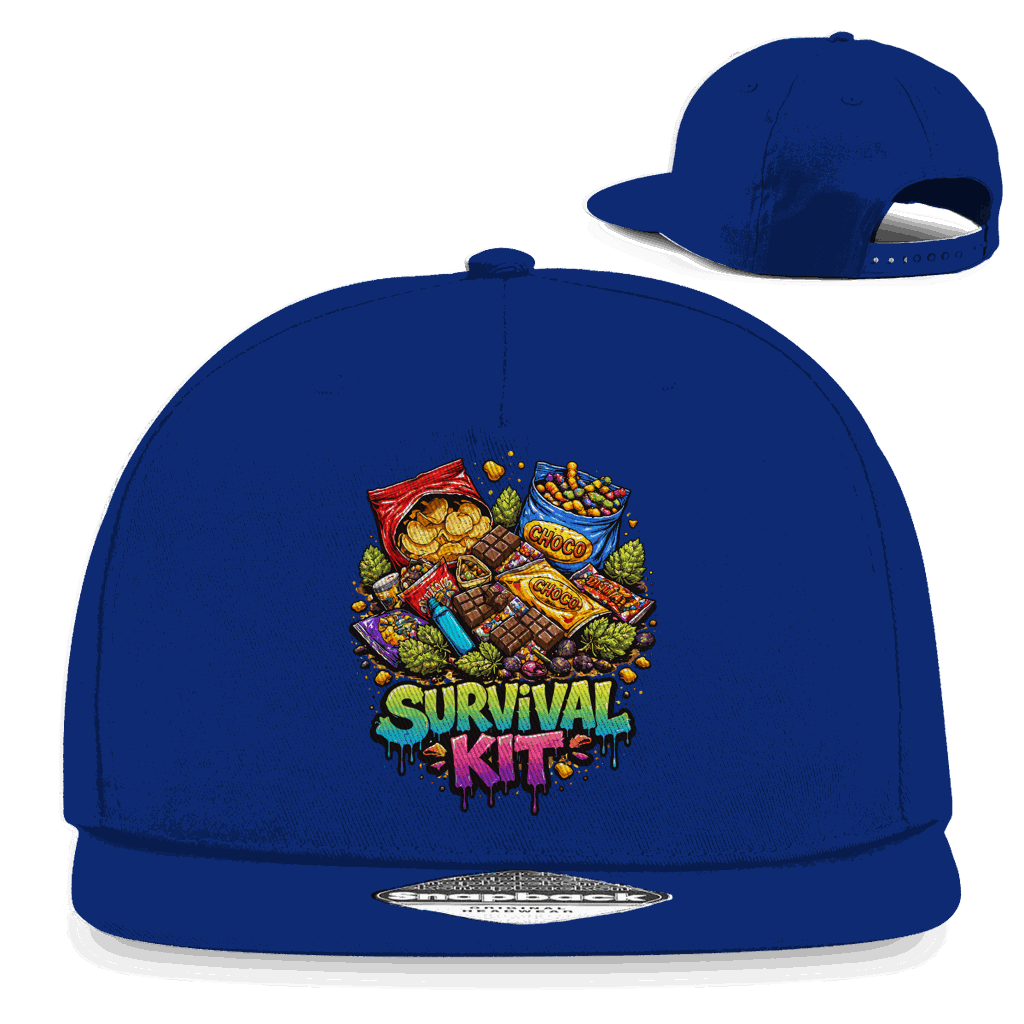 Division420 Snapback Rapper Cap aus Baumwoll-Twill mit flachem Schirm und Retro-Snapback-Verschluss.