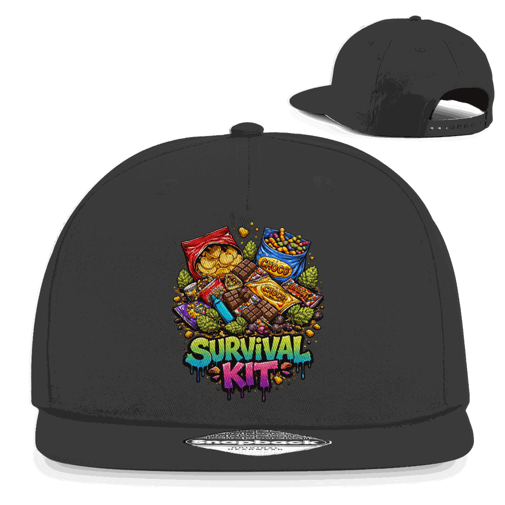 Division420 Snapback Rapper Cap aus Baumwoll-Twill mit flachem Schirm und retro Snapback-Verschluss