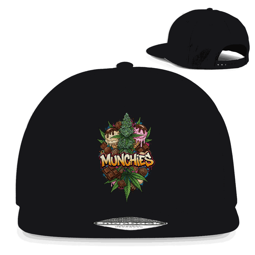 Division420 Snapback Cap Sweet Munchies aus Baumwoll-Twill mit flachem Schirm und Retro-Snapbackverschluss