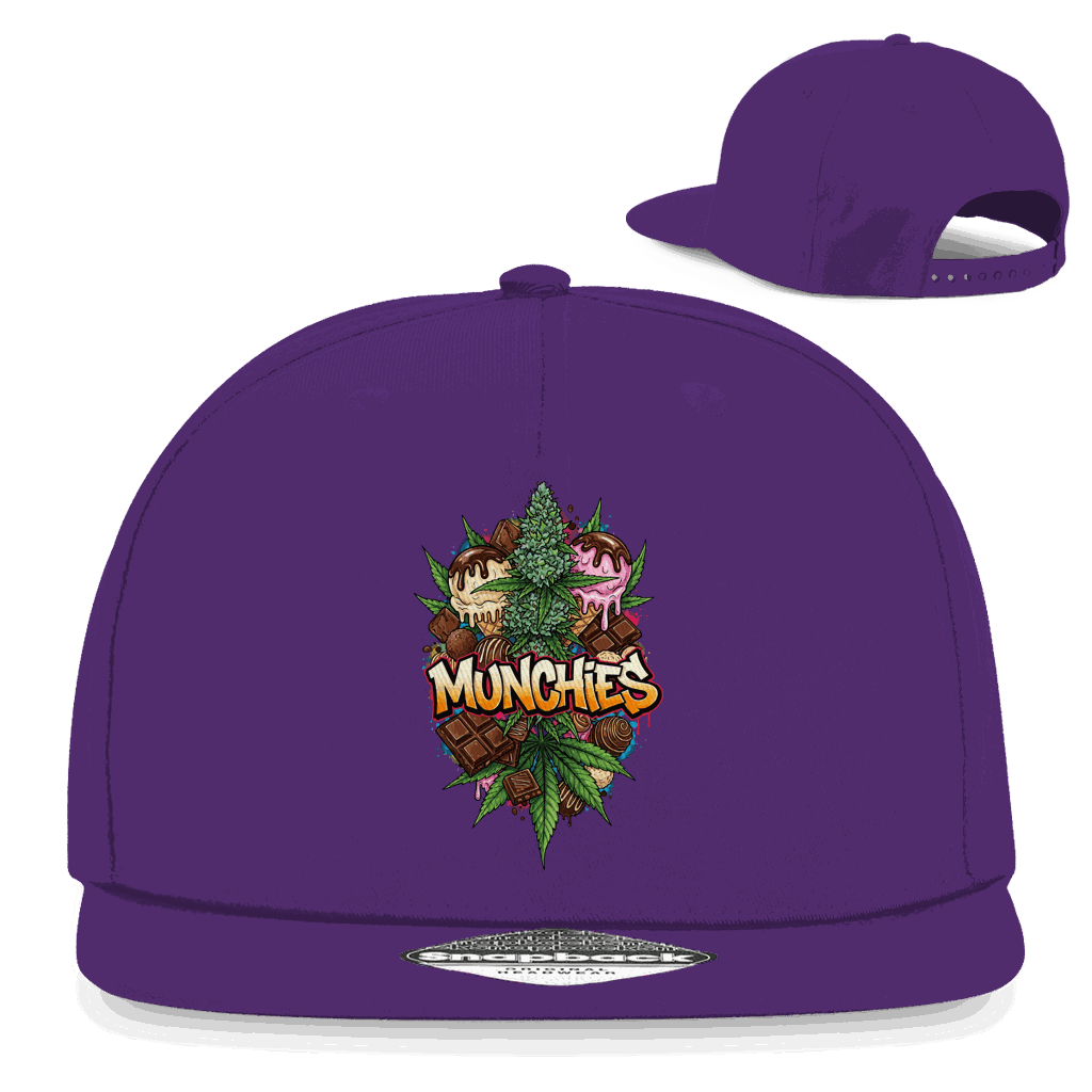 Division420 Snapback Cap Sweet Munchies aus Baumwoll-Twill mit 5-Panel Design und flachem Schirm