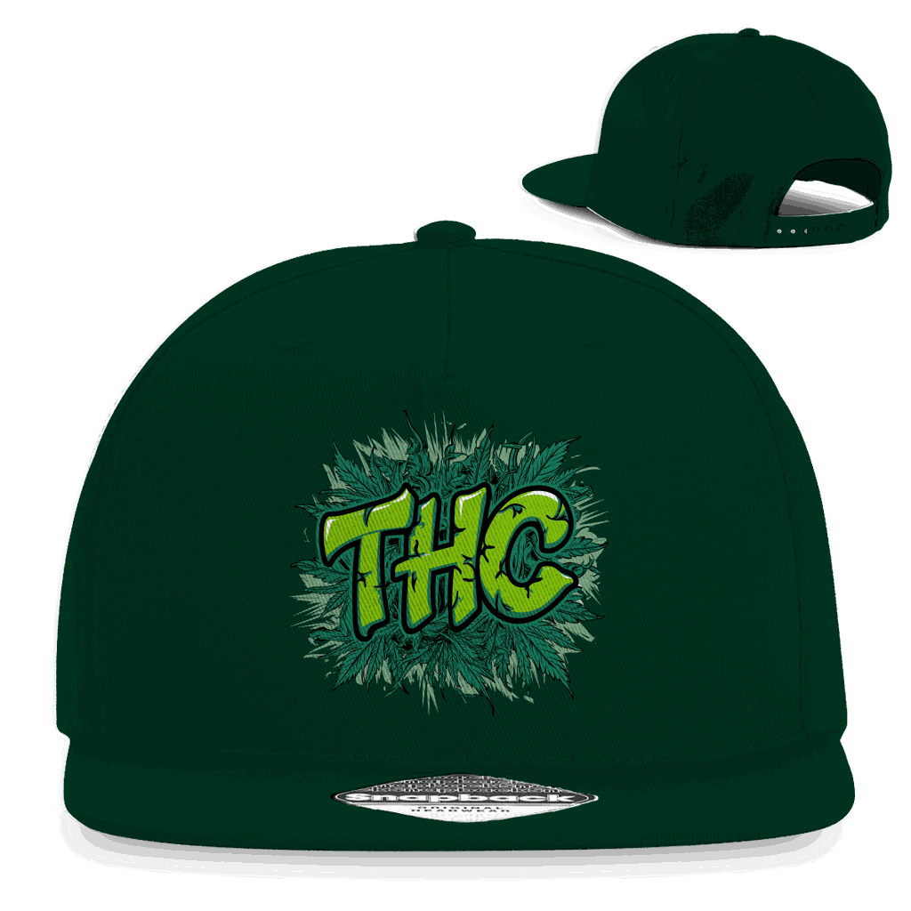 Division420 Snapback Cap THC urbaner Streetwear Style 5-Panel Baumwoll-Twill flacher Schirm Retro-Snapbackverschluss