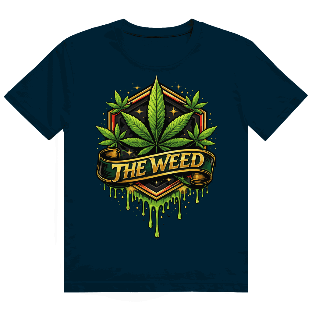 Schwarzes Heavy Cotton T-Shirt aus 100% US-Baumwolle mit klassischem Rippkragen und komfortabler Passform
