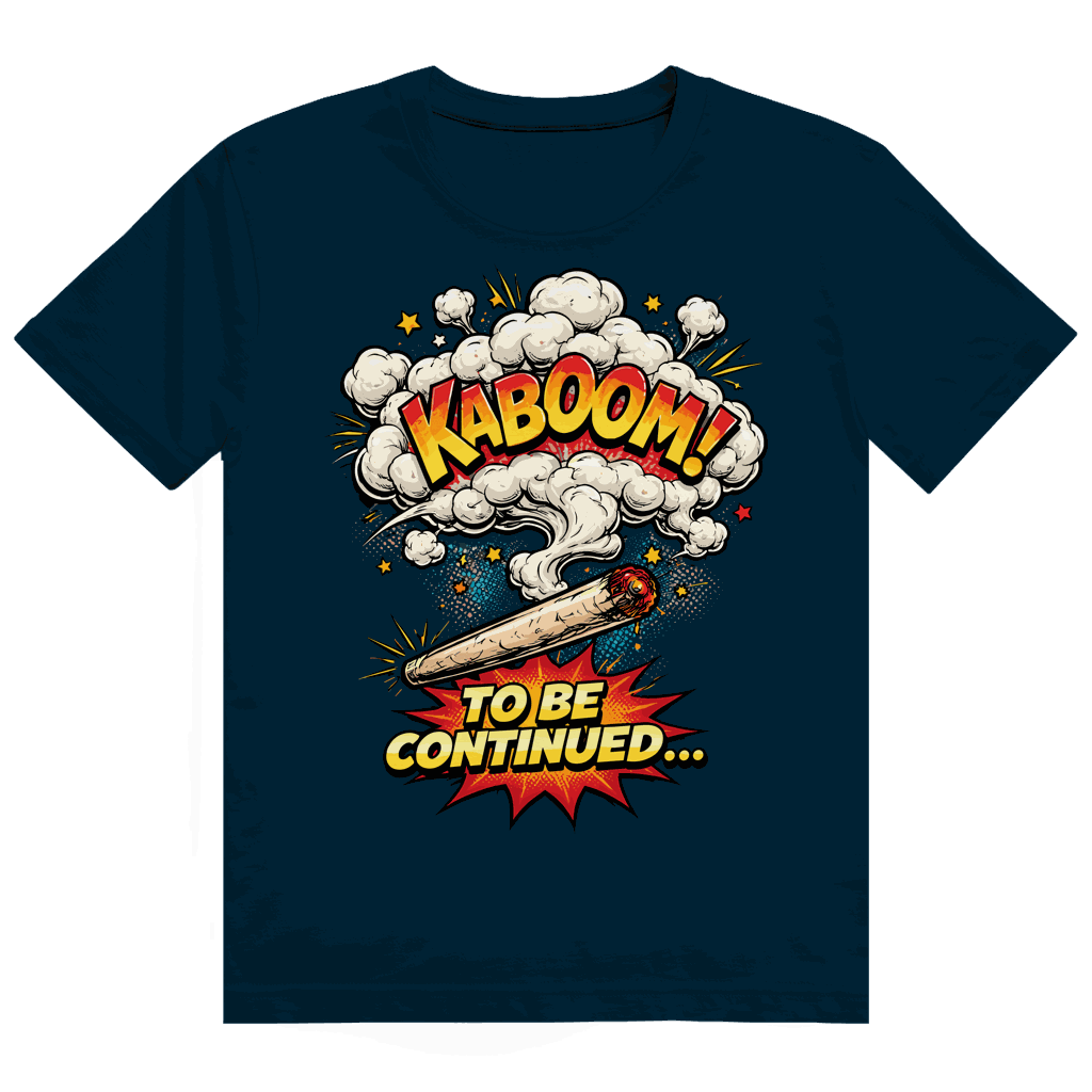 Division420 Heavy Cotton T-Shirt schwarz mit "To be continued" Aufdruck und nachhaltigem Design