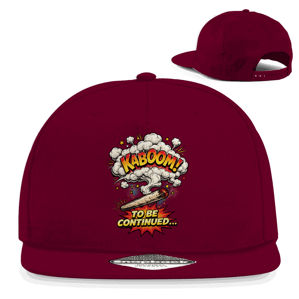 Division420 Snapback Cap To be continued schwarz mit flachem Schirm und Retro-Snapback-Verschluss