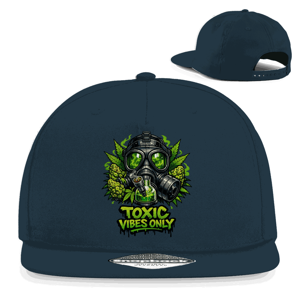 Division420 Snapback Rapper Cap Toxic Vibes Only Baumwoll-Twill 5-Panel Urban Streetwear