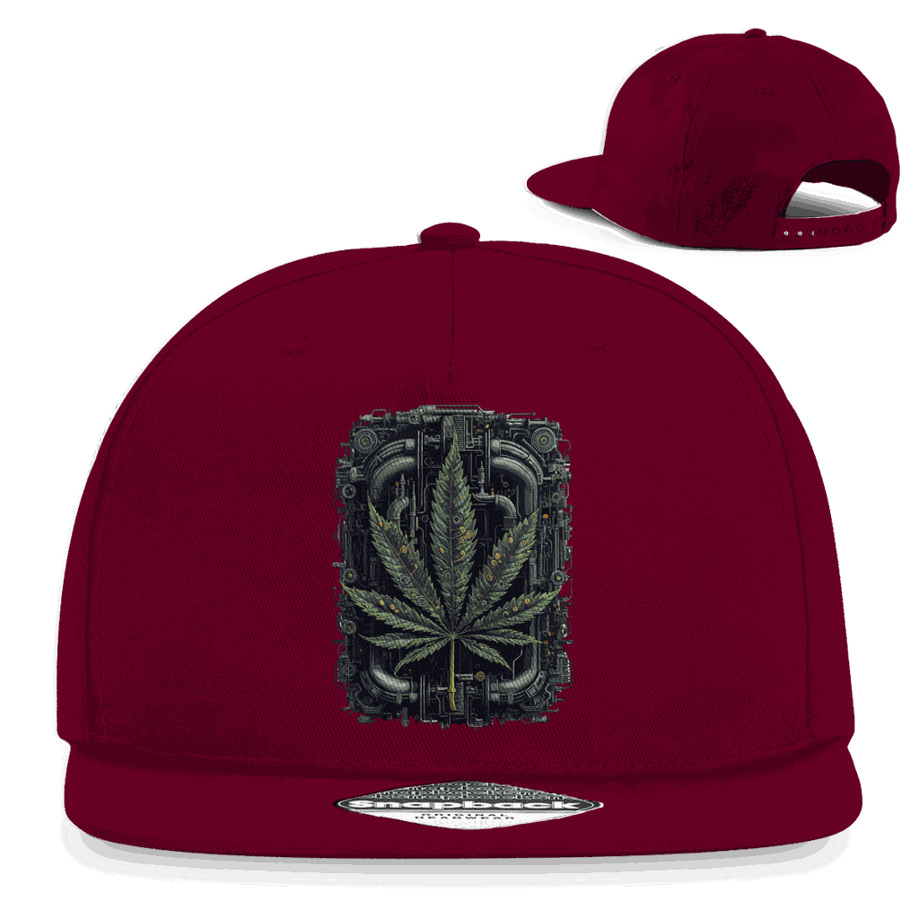 Snapback Rapper Cap - Weed Leaf Cyber Art | Division420®