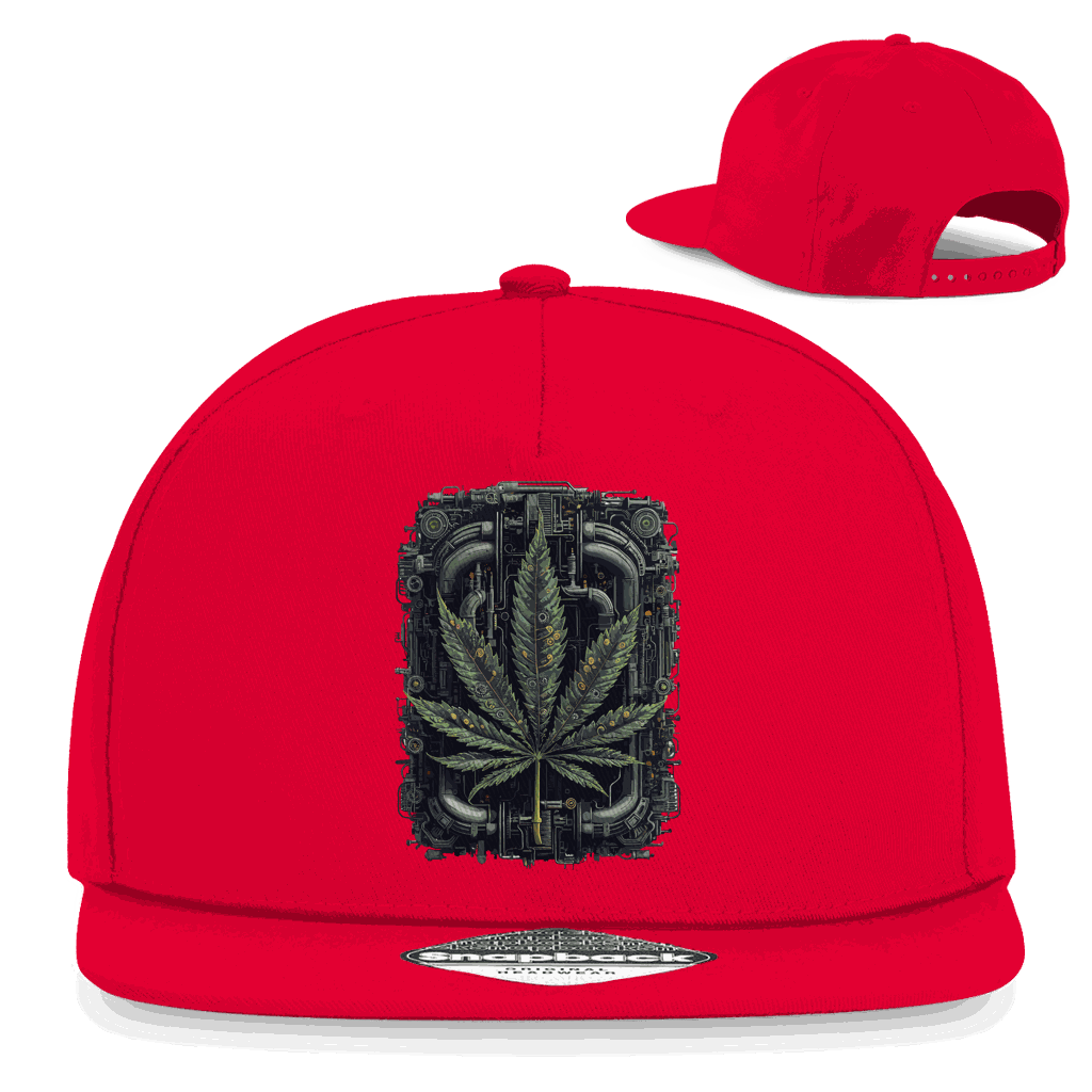 Snapback Rapper Cap - Weed Leaf Cyber Art | Division420®