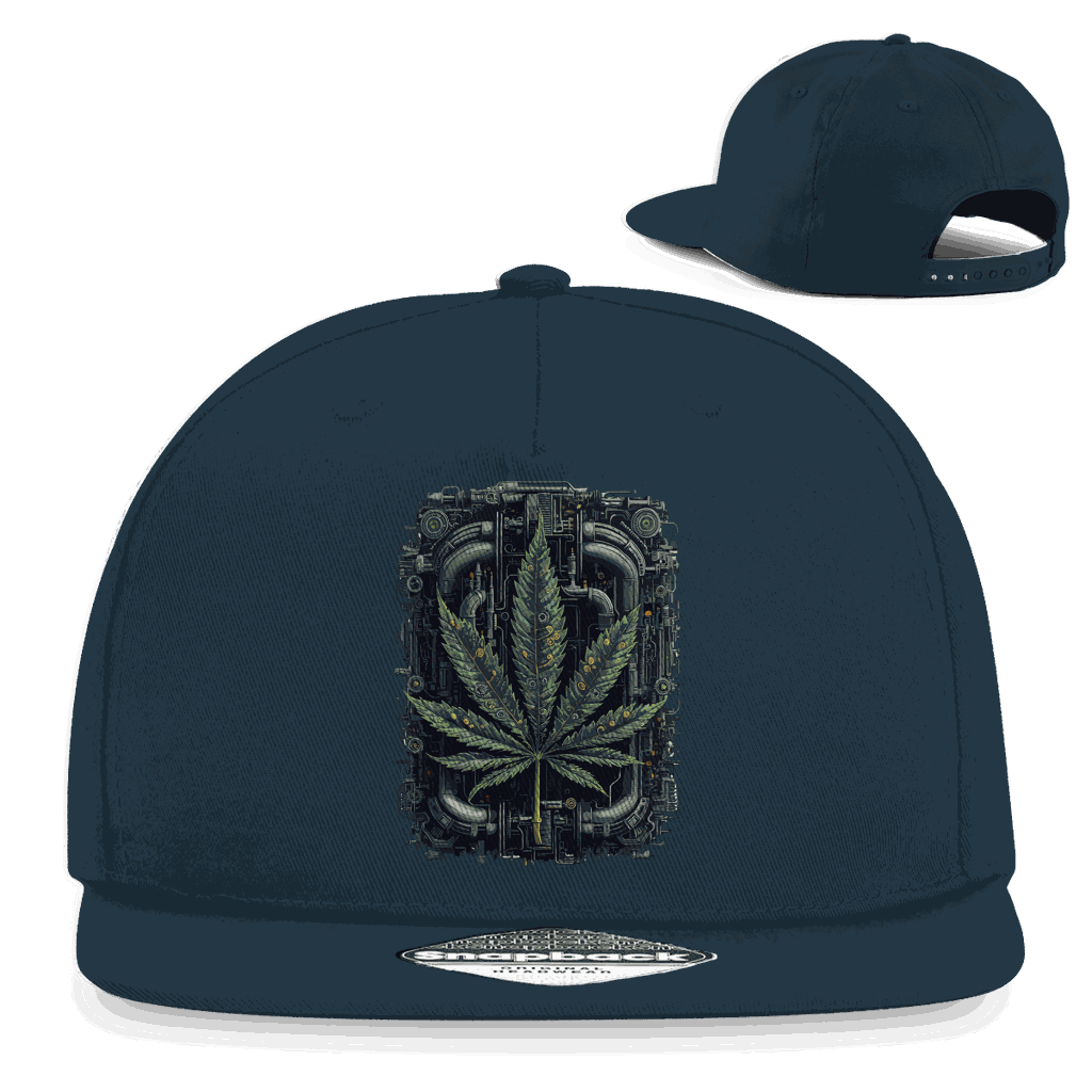 Snapback Rapper Cap - Weed Leaf Cyber Art | Division420®