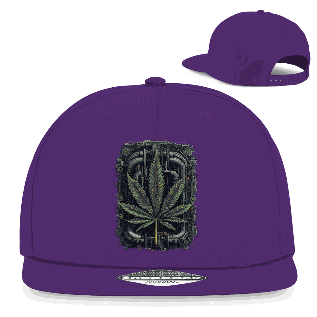 Snapback Rapper Cap - Weed Leaf Cyber Art | Division420®
