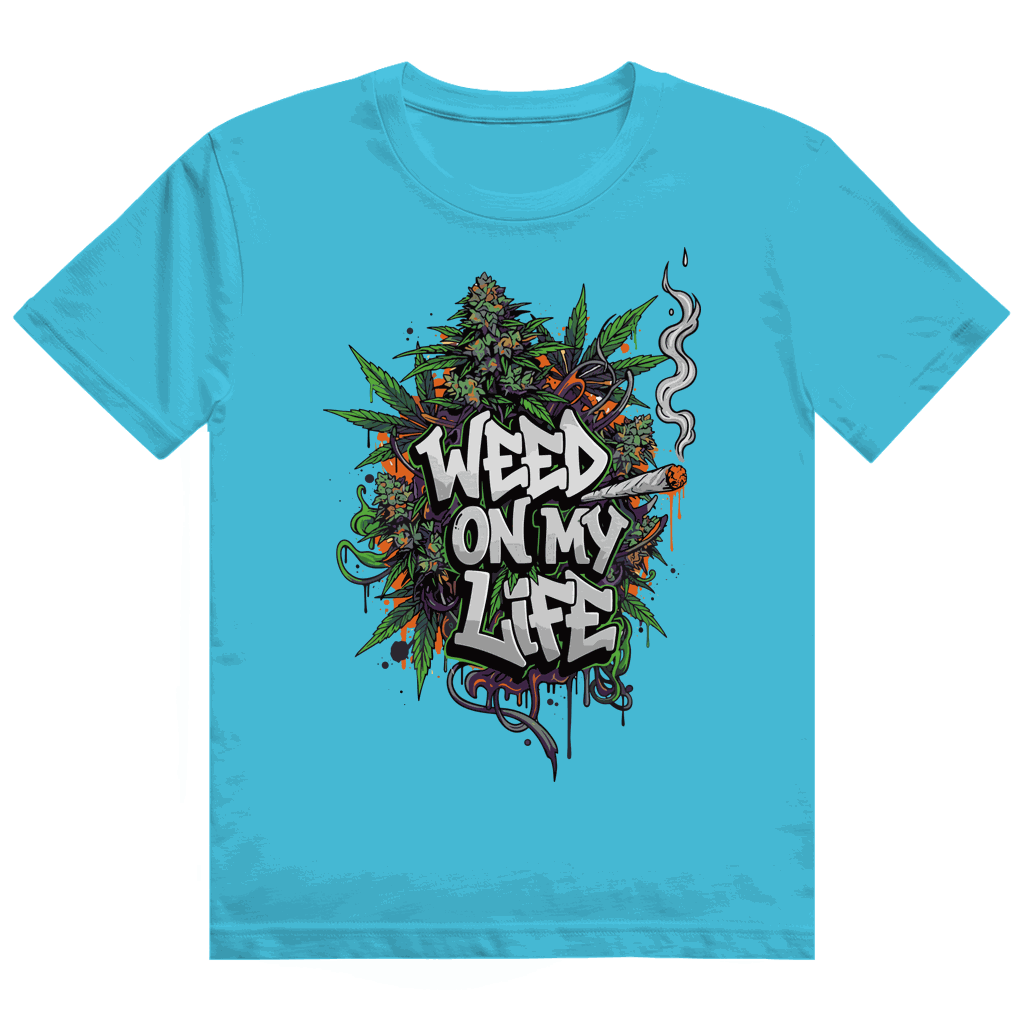 Division420 Heavy Cotton T-Shirt Weed on my Life aus 100% ringgesponnener Baumwolle, nachhaltig, komfortabel und streetstyle-inspiriert