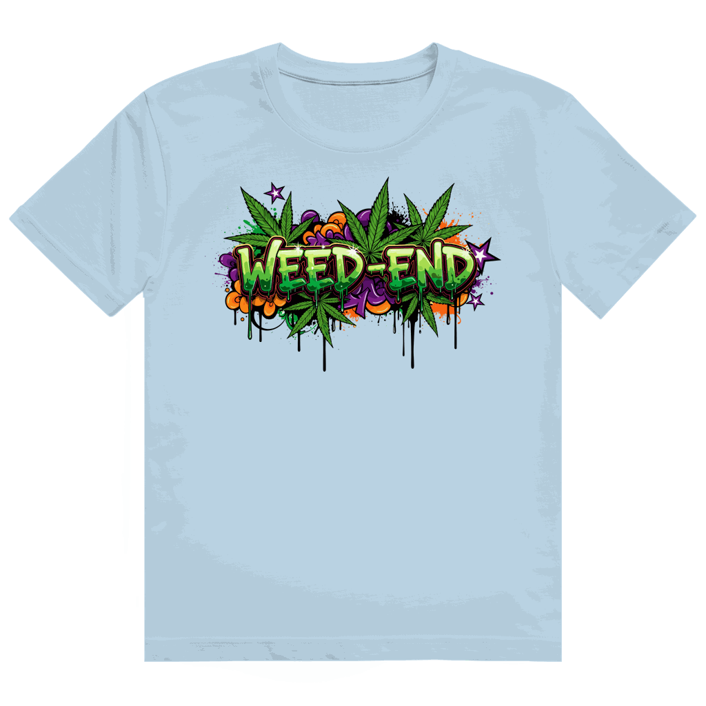 Division420 Heavy Cotton T-Shirt Weed-End mit hochwertiger Baumwolle und modernem Tubular Fit