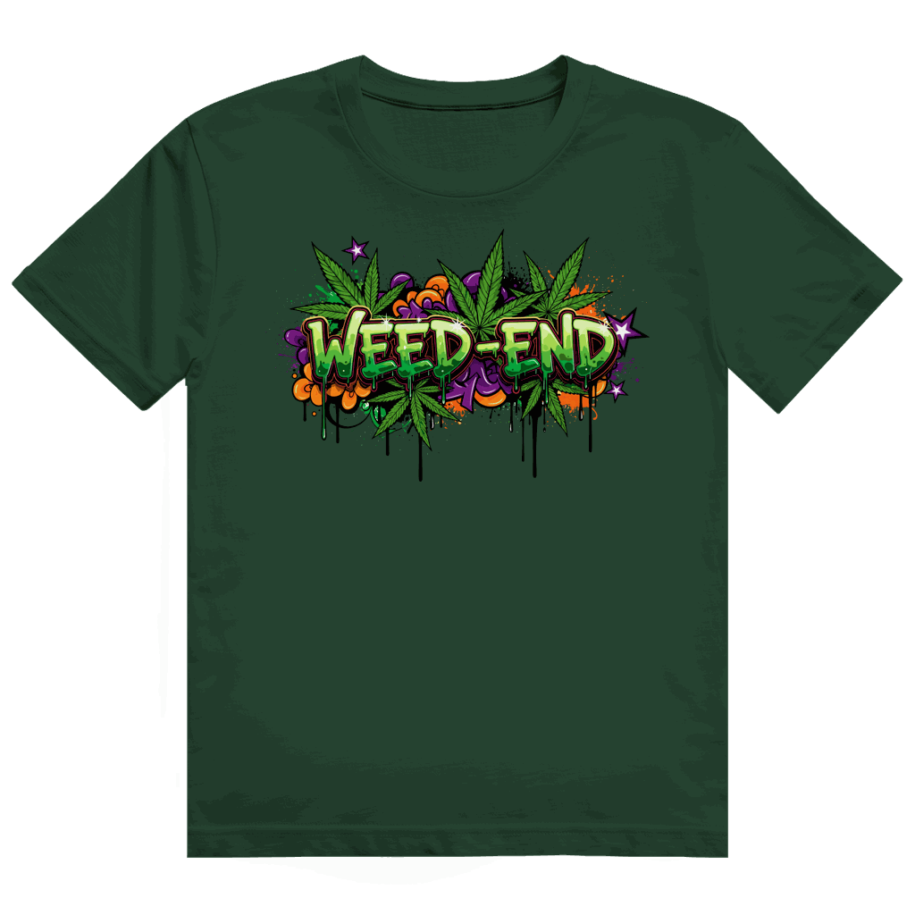 Division420 Heavy Cotton T-Shirt Weed-End aus 100% Baumwolle mit modernem Tubular Fit und nachhaltiger Produktion