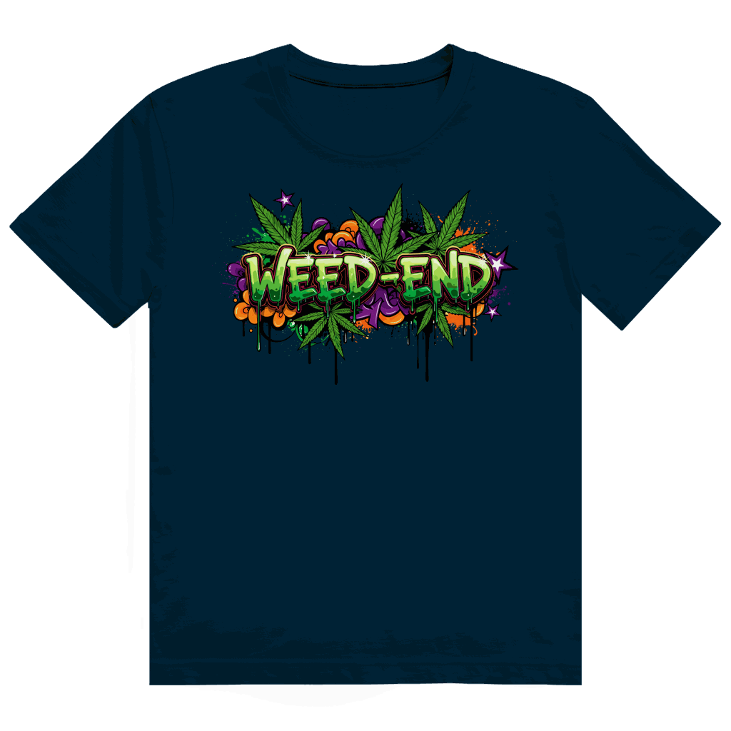 Division420 Heavy Cotton T-Shirt Weed-End in modernem Streetstyle und nachhaltiger Baumwolle