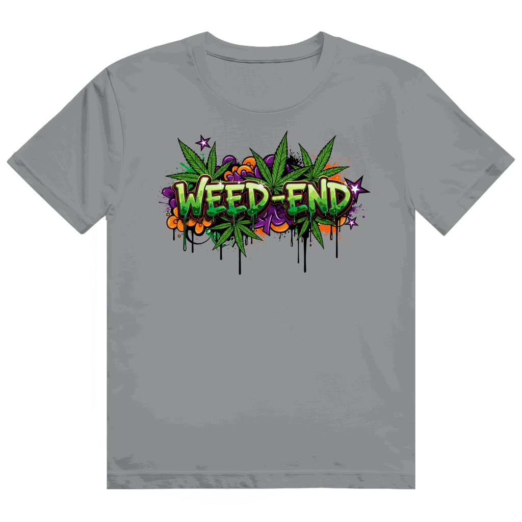 Division420 Heavy Cotton T-Shirt Weed-End aus 100% Baumwolle mit modernem Tubular Fit und nachhaltiger Produktion