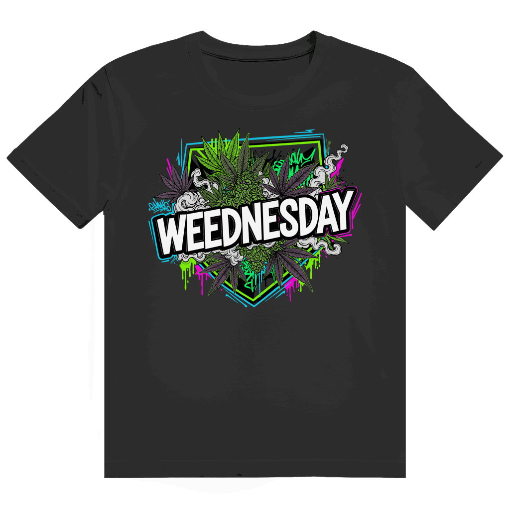 Größentabelle für Heavy Cotton T-Shirt von Division420 mit Weednesday Art Print