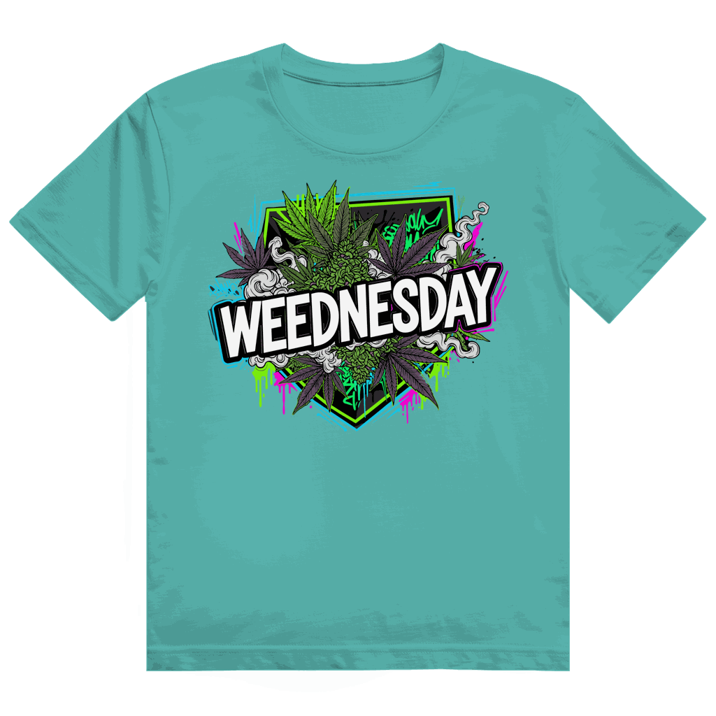 Division420 Heavy Cotton T-Shirt mit Weednesday Art Print und nachhaltiger Baumwolle