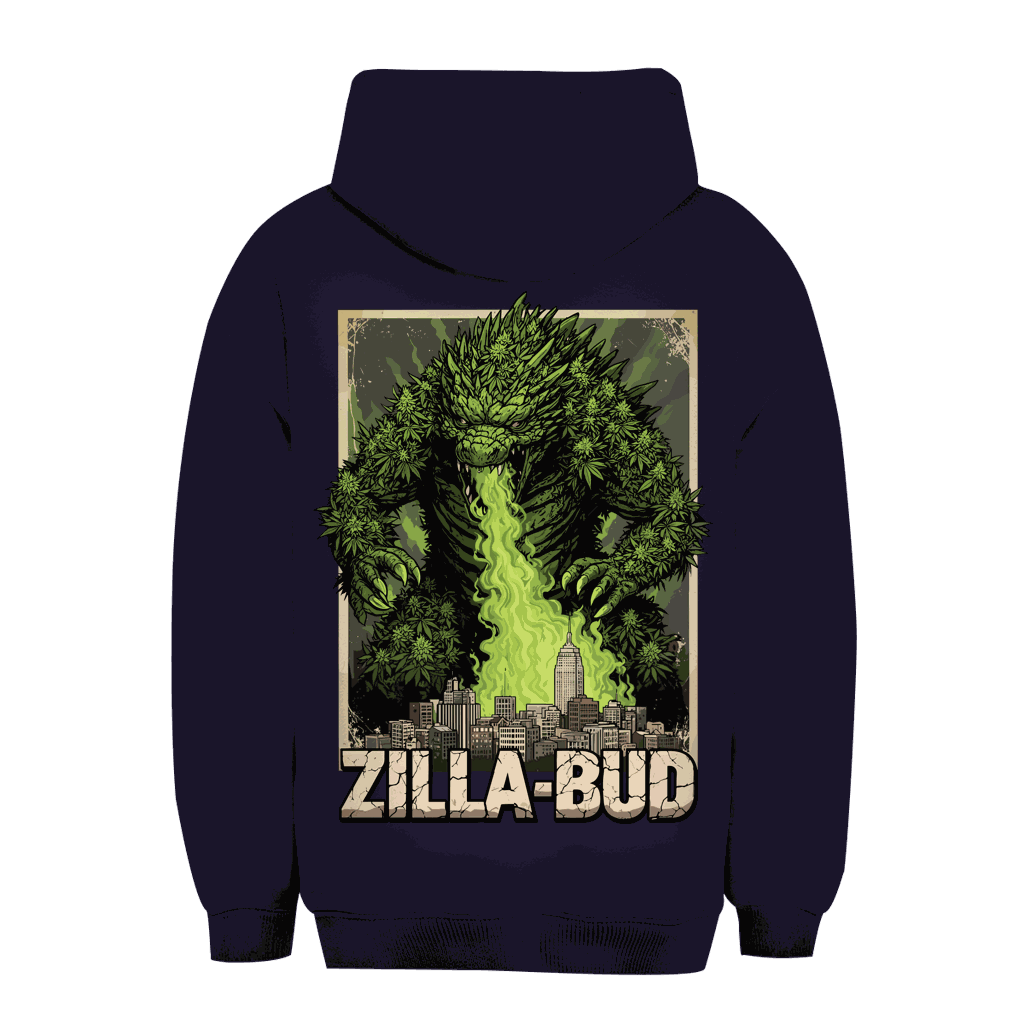 Unisex Oversize Hoodie Zilla-Bud von Division420 in urbanem Stil mit nachhaltiger Baumwolle