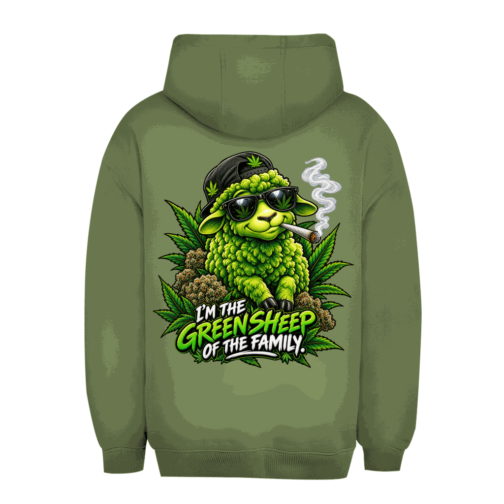 Unisex Oversize Hoodie - Green Sheep | Division420®