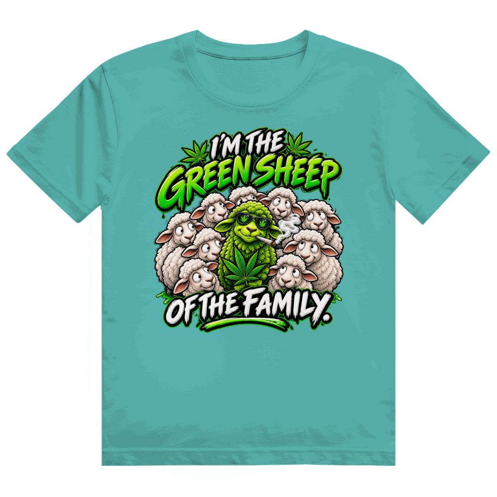 Heavy Cotton T-Shirt - Green Sheep of the Family | Division420®