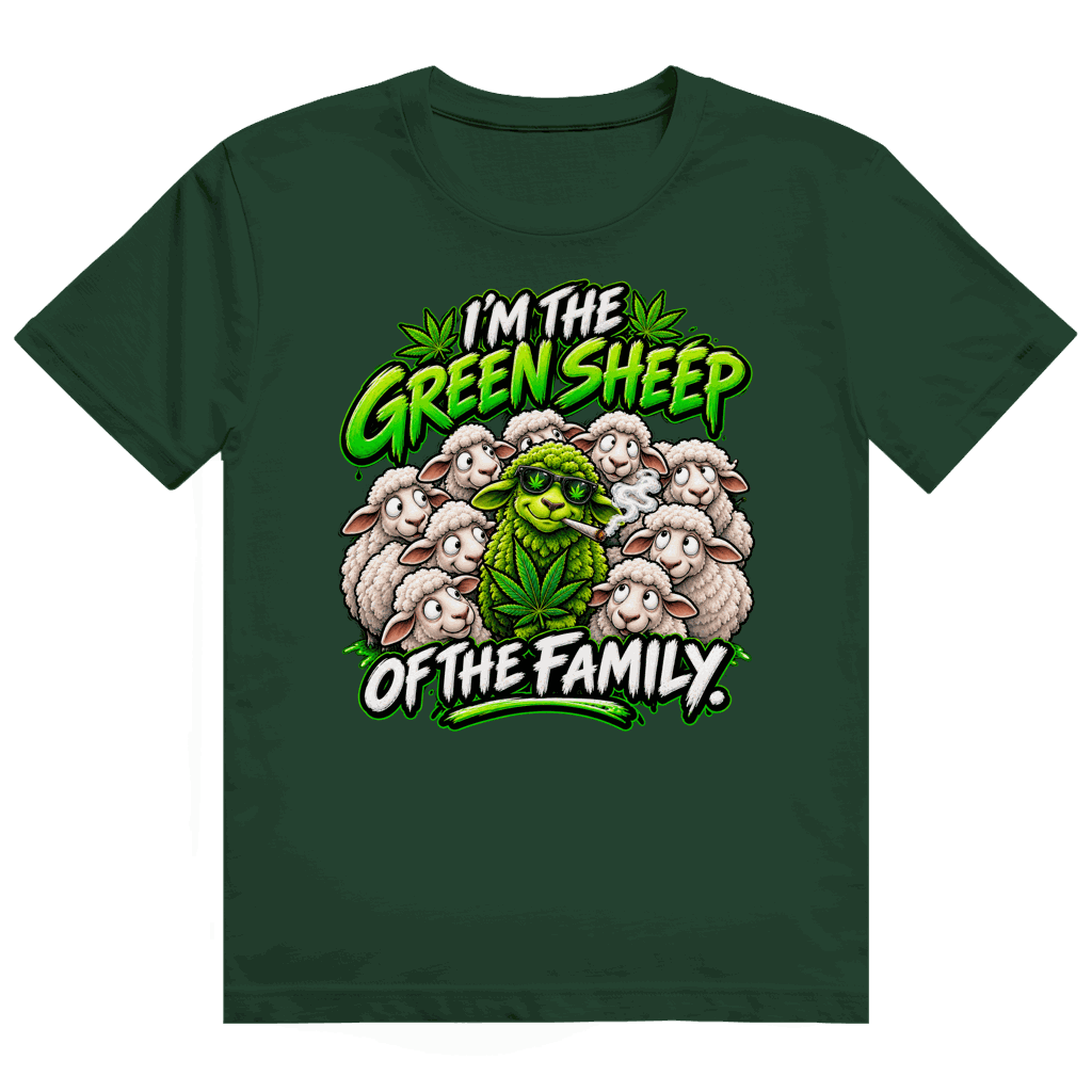 Heavy Cotton T-Shirt - Green Sheep of the Family | Division420®