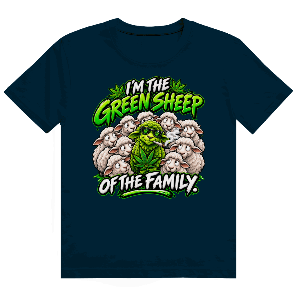 Heavy Cotton T-Shirt - Green Sheep of the Family | Division420®