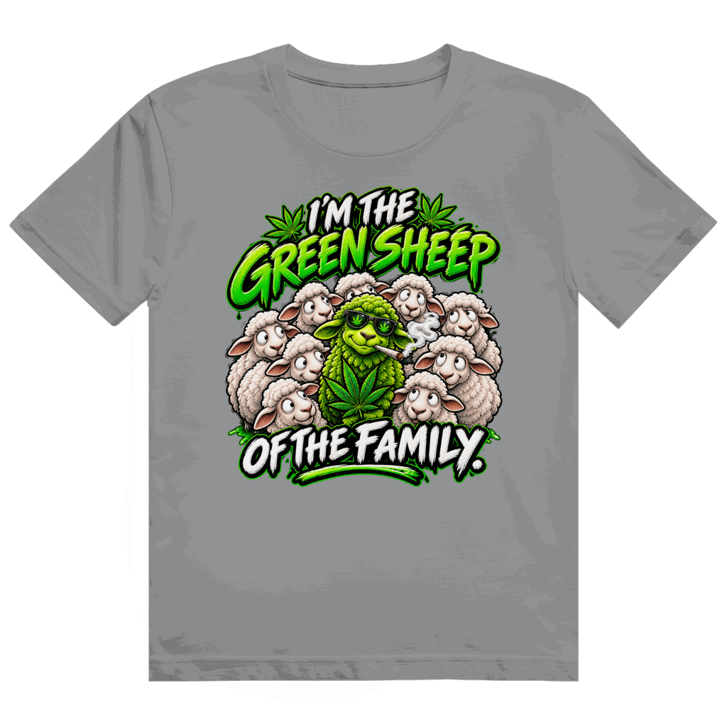 Heavy Cotton T-Shirt - Green Sheep of the Family | Division420®