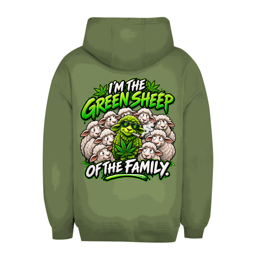 Unisex Oversize Hoodie - Green Sheep of the Family | Division420®