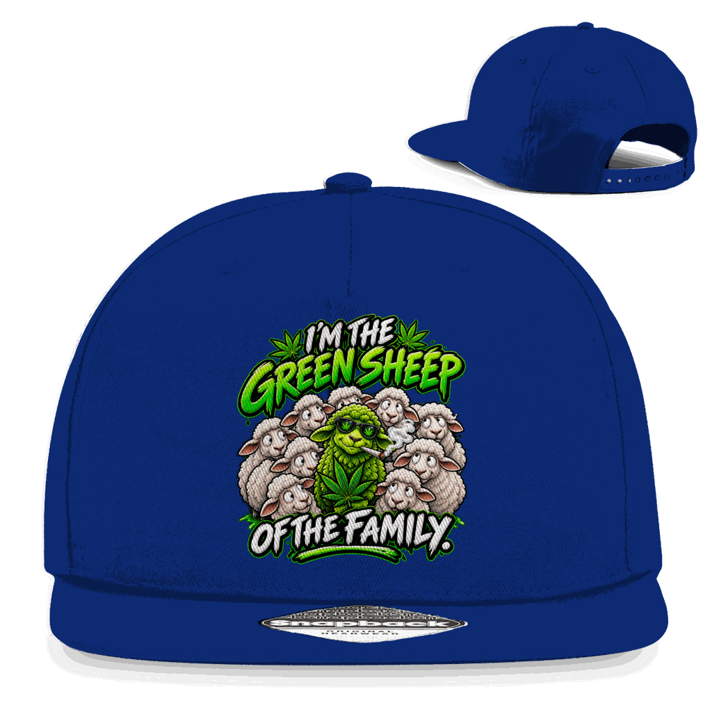 Snapback Rapper Cap - Green Sheep of the Family | Division420®