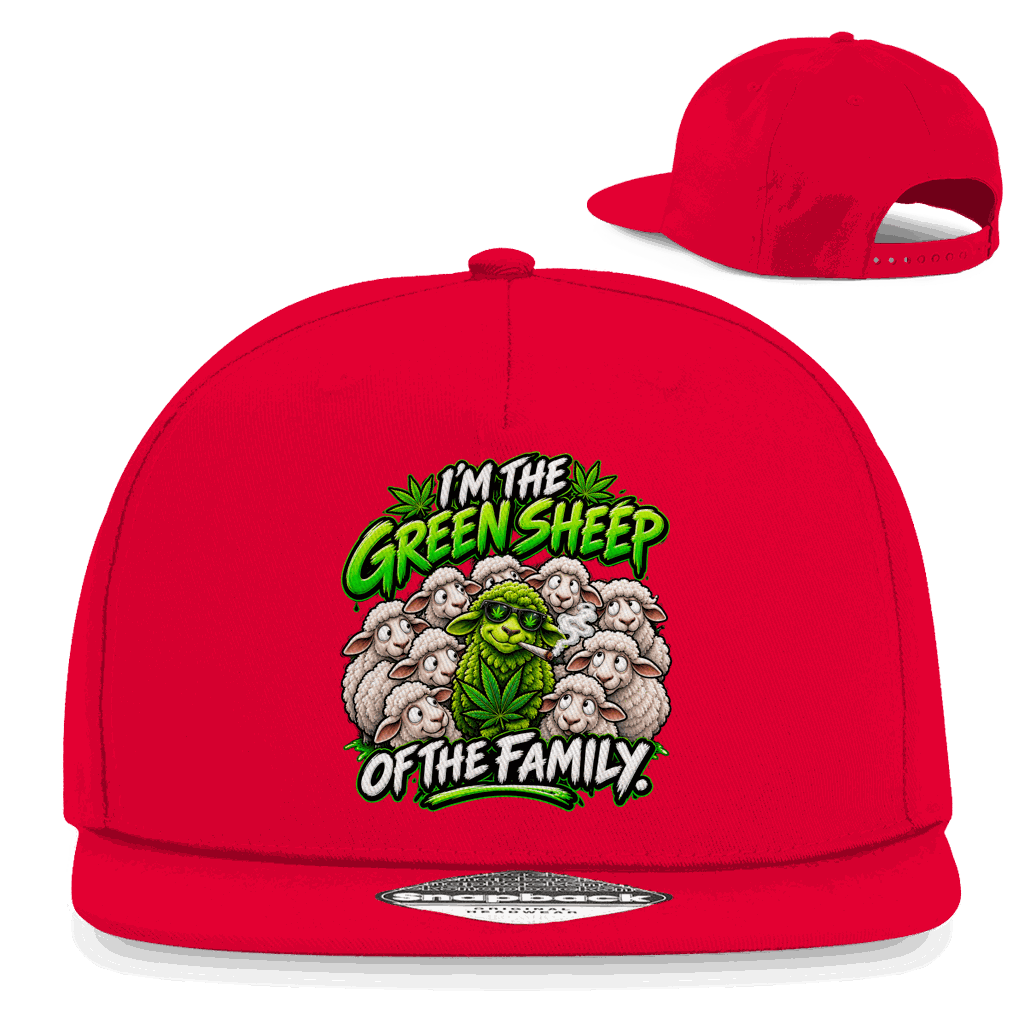 Snapback Rapper Cap - Green Sheep of the Family | Division420®