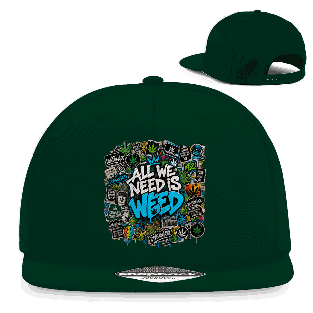Snapback Rapper Cap - All we need is Weed | Division420®