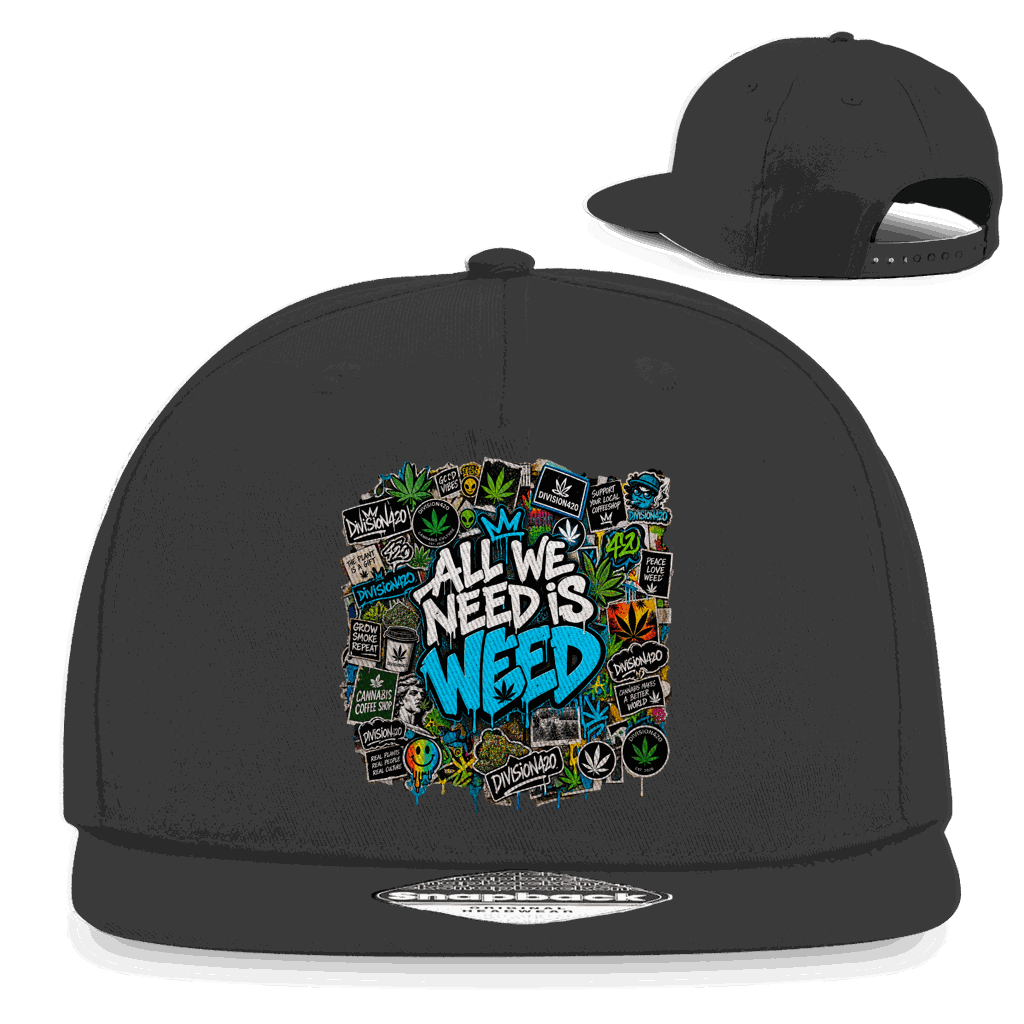 Snapback Rapper Cap - All we need is Weed | Division420®