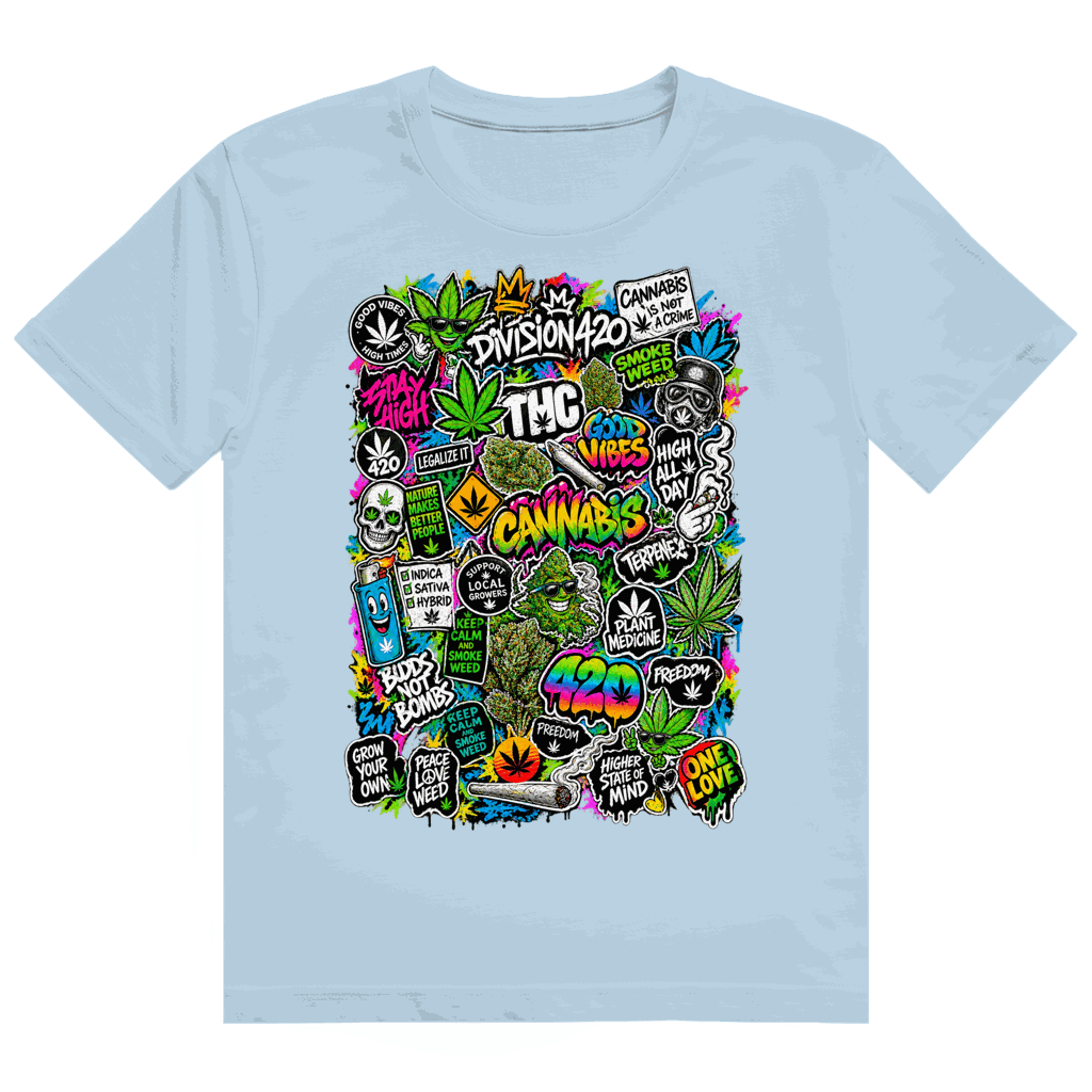 Heavy Cotton T-Shirt - Weed Wall Decal | Division420®