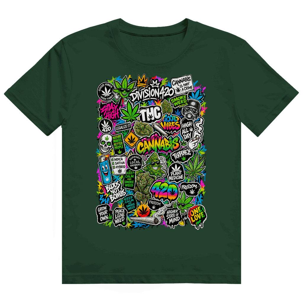 Heavy Cotton T-Shirt - Weed Wall Decal | Division420®