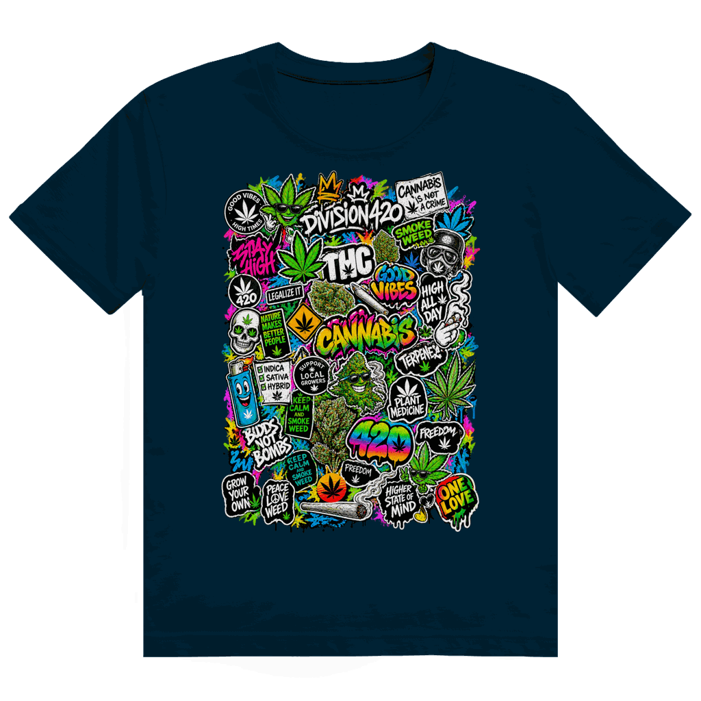 Heavy Cotton T-Shirt - Weed Wall Decal | Division420®