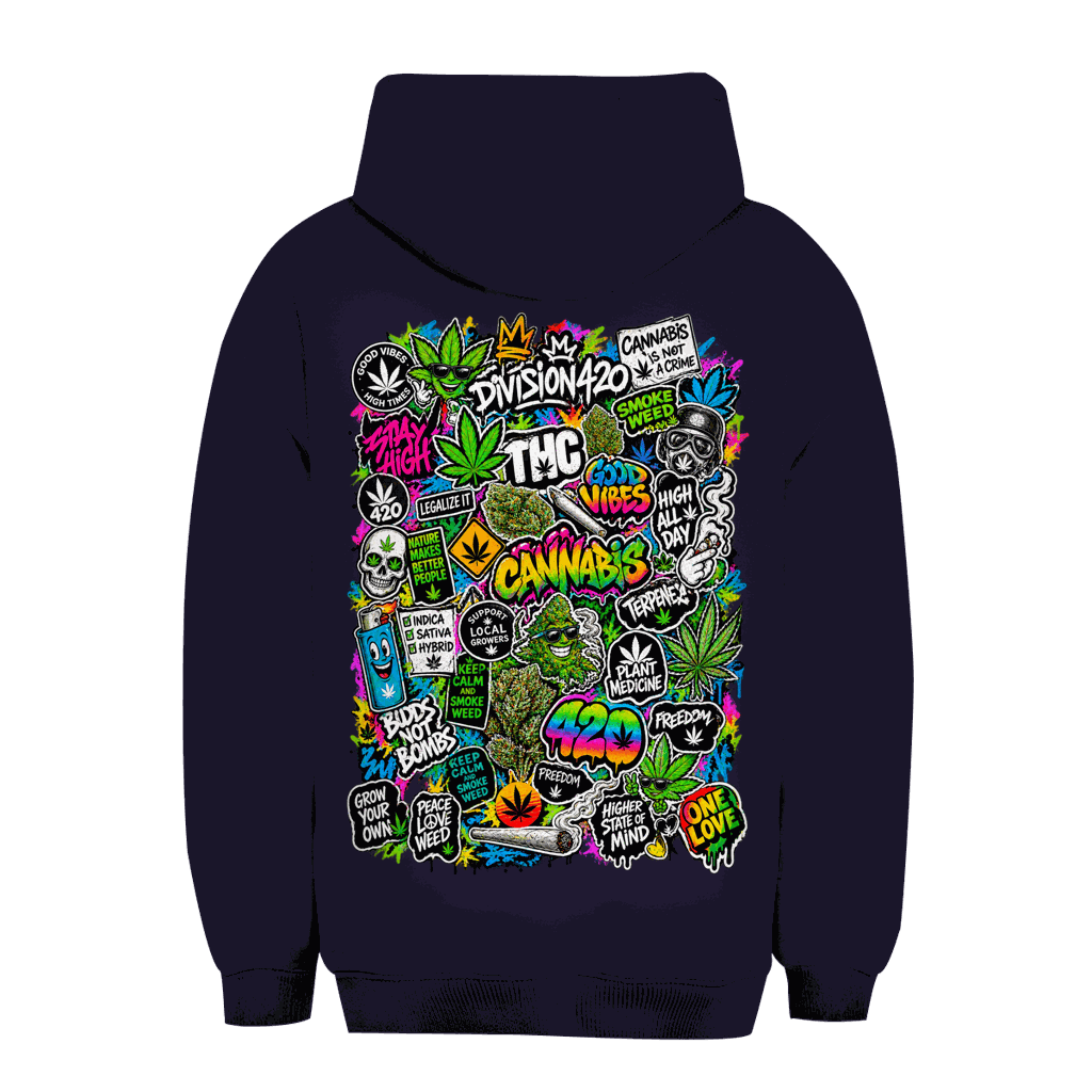 Unisex Oversize Hoodie - Weed Wall Decal | Division420®