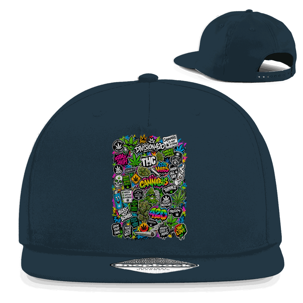 Snapback Rapper Cap - Weed Wall Decal | Division420®