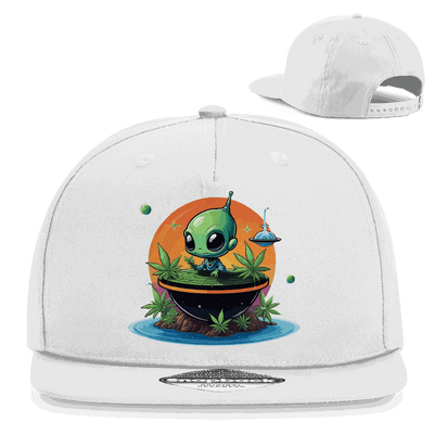Division420 Snapback Cap OG Alien aus Baumwoll-Twill mit flachem Schirm und Retro-Snapbackverschluss in urbanem Streetwear-Design