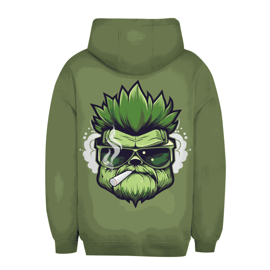 Unisex Oversize Hoodie Monster OG in schwarz mit Kapuze und Kängurutasche von Division420