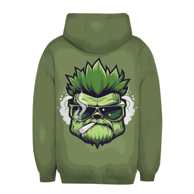 Unisex Oversize Hoodie Monster OG in schwarz mit Kapuze und Kängurutasche von Division420