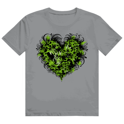 Heavy Cotton T-Shirt Weed Love by Division420 unisex streetwear with durable cotton fabric and relaxed fit