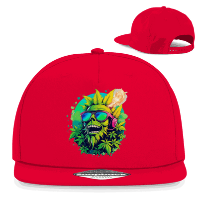 Division420 Snapback Rapper Cap Party Monster in black 5-panel cotton twill with flat brim and snapback closure