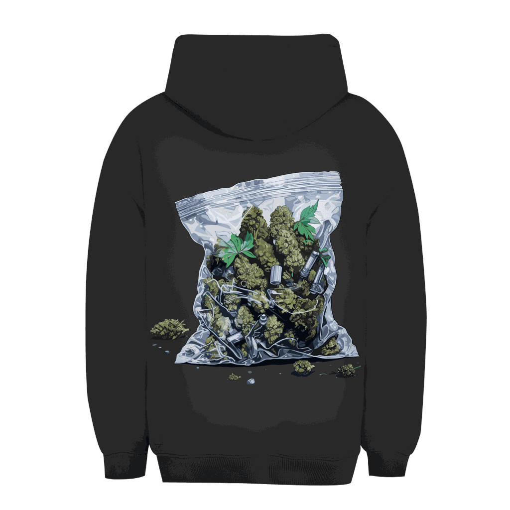 Division420 unisex oversize hoodie in black with adjustable hood and kangaroo pocket