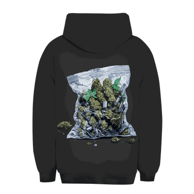 Division420 unisex oversize hoodie in black with adjustable hood and kangaroo pocket