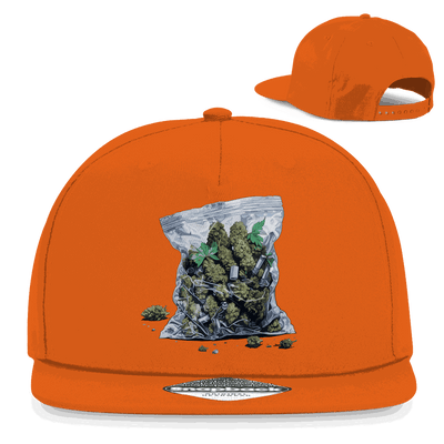 Schwarze Snapback Cap von Division420 mit flachem Schirm und Retro-Snapback-Verschluss