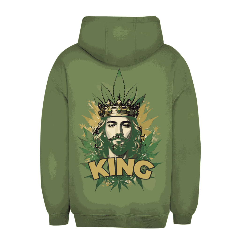 Division420 unisex oversize hoodie The King of Weed urban style comfortable quality cotton blend