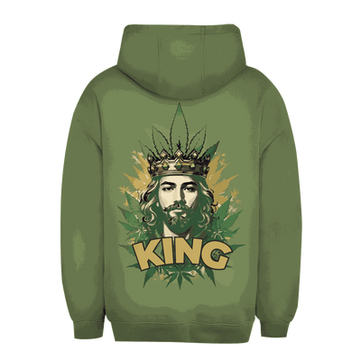 Division420 unisex oversize hoodie The King of Weed urban style comfortable quality cotton blend